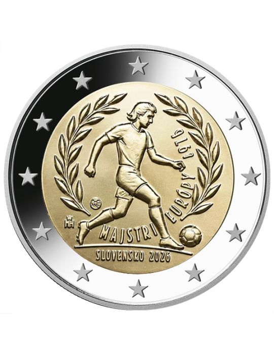 2 EURO COMMEMORATIVE 2026 : SLOVAQUIE (50e anniversaire de la victoire au Championnat d'Europe de football 1976