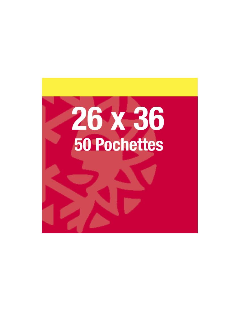 Pochettes double soudure - Lxh:26x36mm (Fond noir)