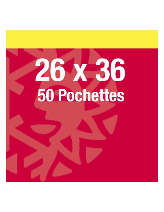 Pochettes double soudure - Lxh:26x36mm (Fond noir)