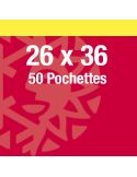 POCHETTES DOUBLE SOUDURE - LXH : 26X36 MM (FOND NOIR)
