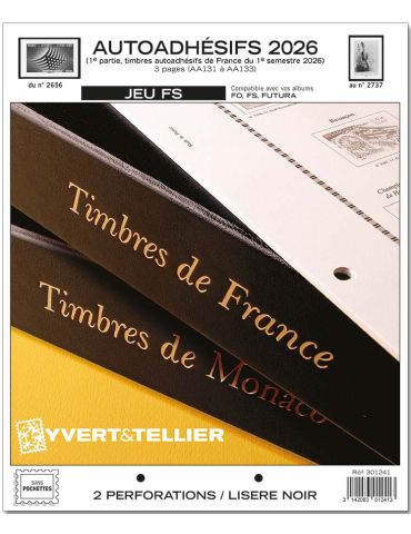 FRANCE AUTOADHESIFS FS : 2026 - 1ER SEMESTRE (JEUX SANS POCHETTES)