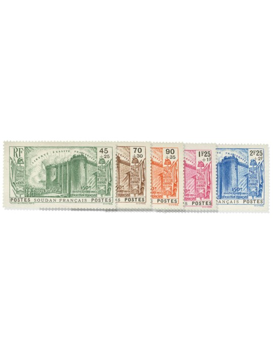 n° 105/109* - Timbre SOUDAN Poste