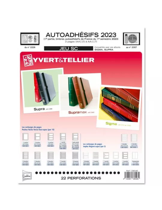 FRANCE AUTOADHESIFS SC : 2023 - 1ER SEMESTRE (JEUX AVEC POCHETTES)