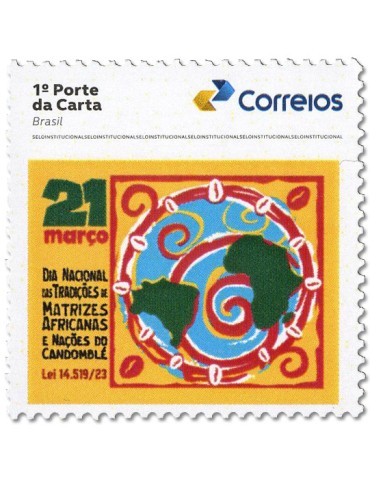 n° 254K - Timbre BRESIL Poste avec vignette