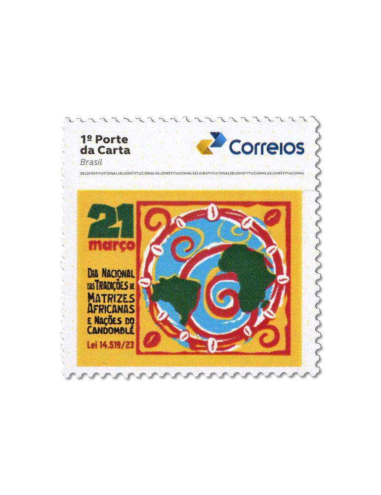 n° 254K - Timbre BRESIL Poste avec vignette