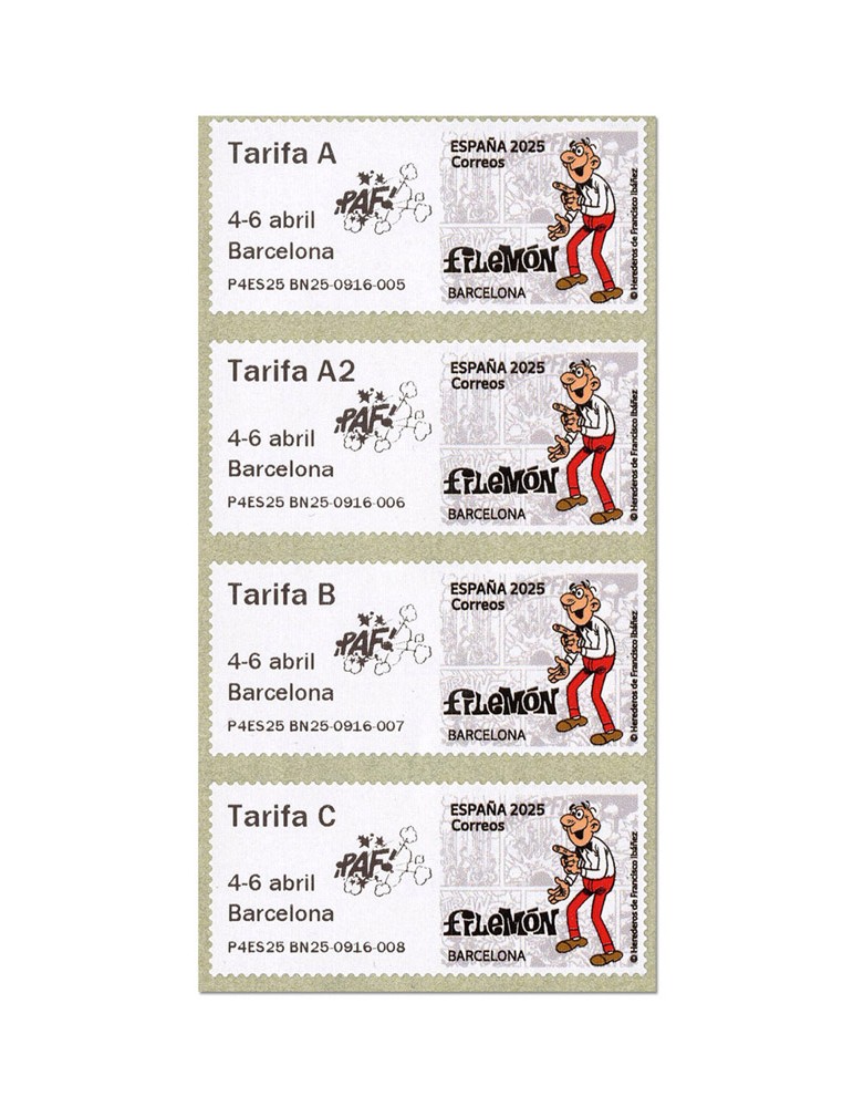 n° 216a/216a-1/216a-2/216a-3/216a-4 - Timbre ESPAGNE Timbres de distributeurs