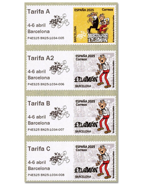 n° 216a/216a-1/216a-2/216a-3/216a-4 - Timbre ESPAGNE Timbres de distributeurs
