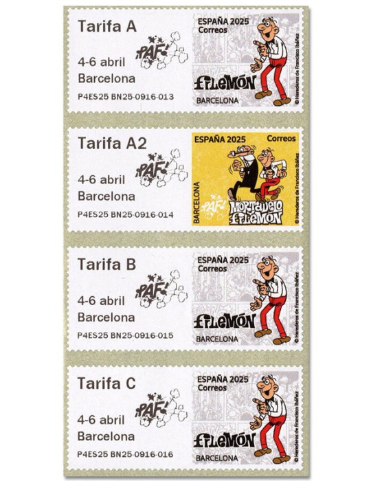 n° 216a/216a-1/216a-2/216a-3/216a-4 - Timbre ESPAGNE Timbres de distributeurs