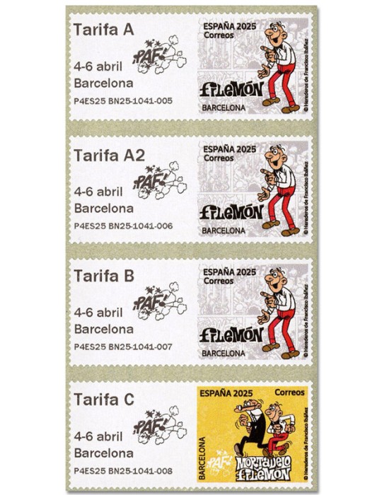 n° 216a/216a-1/216a-2/216a-3/216a-4 - Timbre ESPAGNE Timbres de distributeurs
