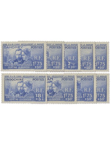 COLONIES : Grandes Series Coloniales (Pierre et Marie Curie)