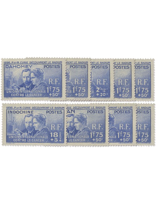 COLONIES : Grandes Series Coloniales (Pierre et Marie Curie)