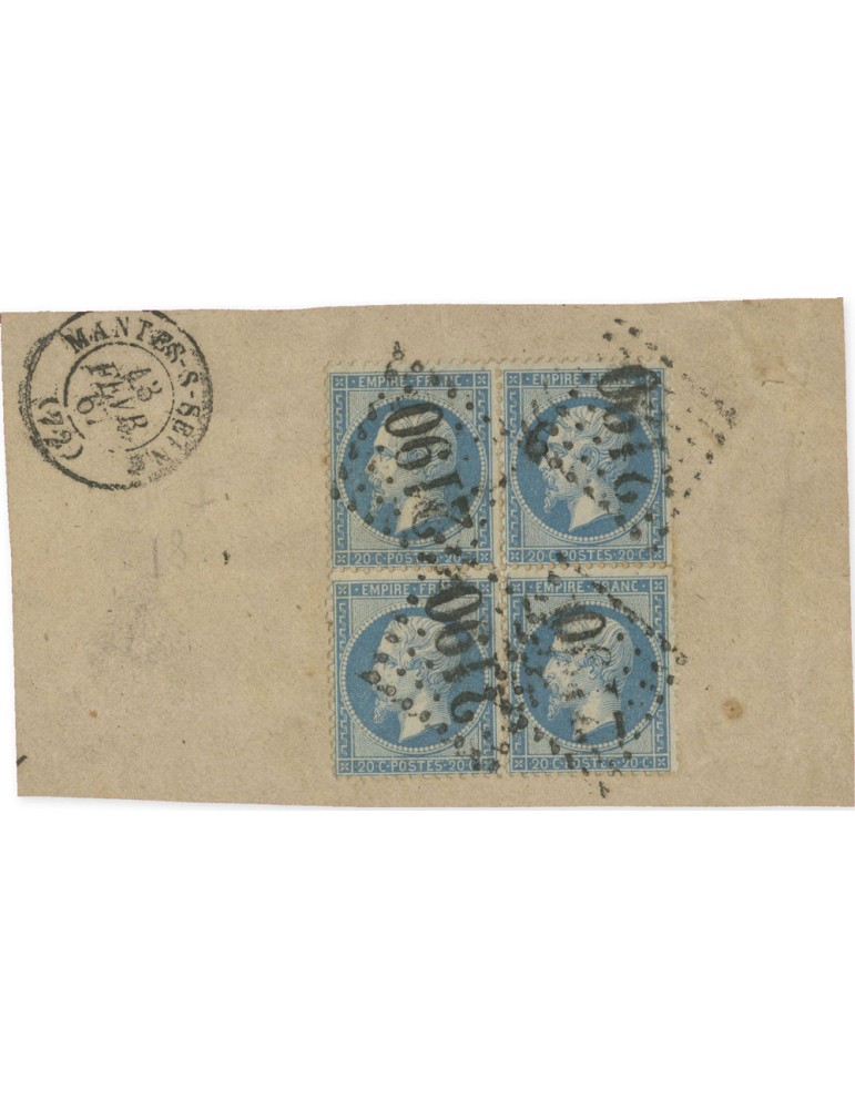 n° 22 obl. sur fragment - Timbre FRANCE Poste