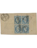 n° 22 obl. sur fragment - Timbre FRANCE Poste