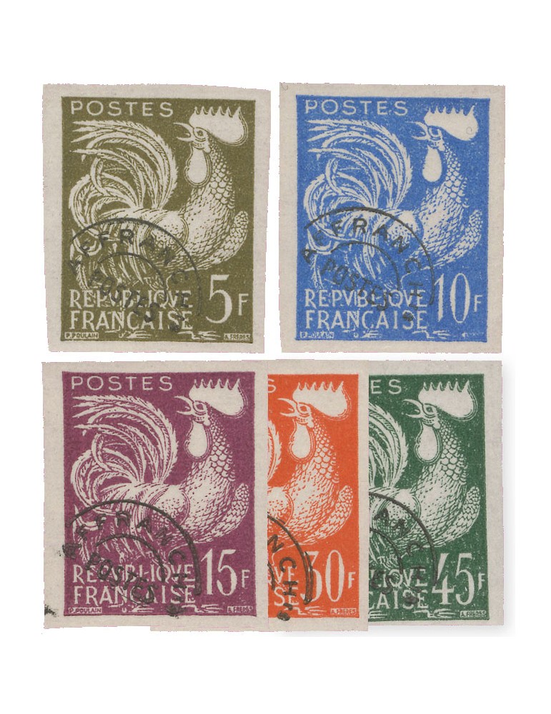 n° 107, 110, 112, 115, 117** ND - Timbre FRANCE Preobliteres