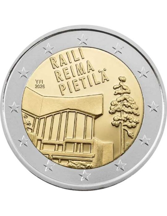 BU : 2 EURO COMMEMORATIVE 2026 COINCARD : FINLANDE - Raili et Reima Pietila (Version finlandaise)
