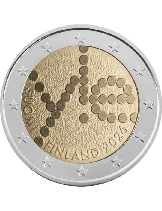 BU : 2 EURO COMMEMORATIVE 2026 COINCARD : FINLANDE - 100 ans de la Radiodiffusion (Version finlandaise)