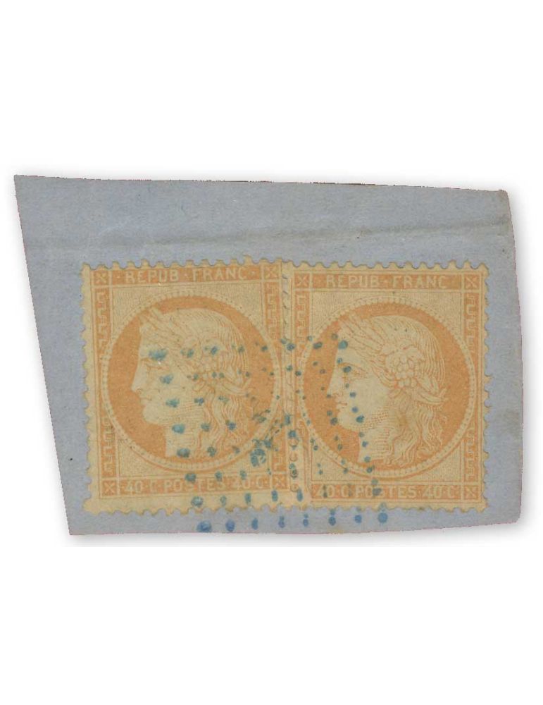 n° 38 obl. sur fragment - Timbre FRANCE Poste