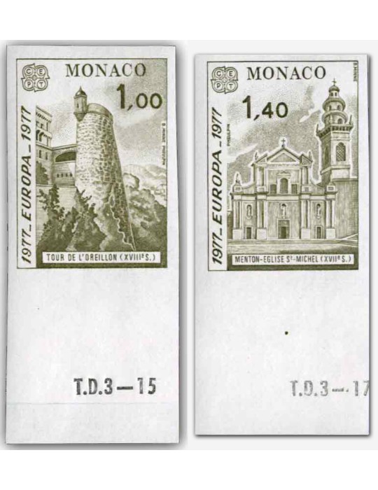 n° 1101/1102** ND - Timbre MONACO Poste