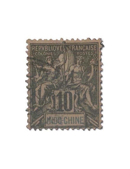 n° 3/16*/obl. - Timbre INDOCHINE Poste