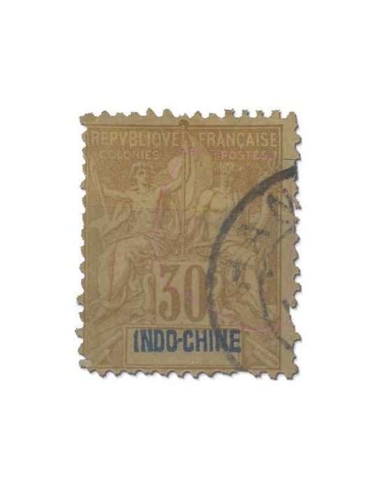 n° 3/16*/obl. - Timbre INDOCHINE Poste