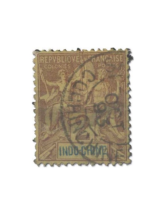n° 3/16*/obl. - Timbre INDOCHINE Poste