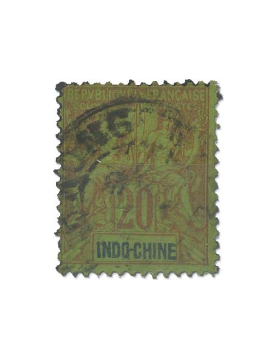 n° 3/16*/obl. - Timbre INDOCHINE Poste