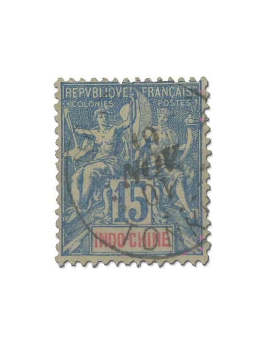 n° 3/16*/obl. - Timbre INDOCHINE Poste