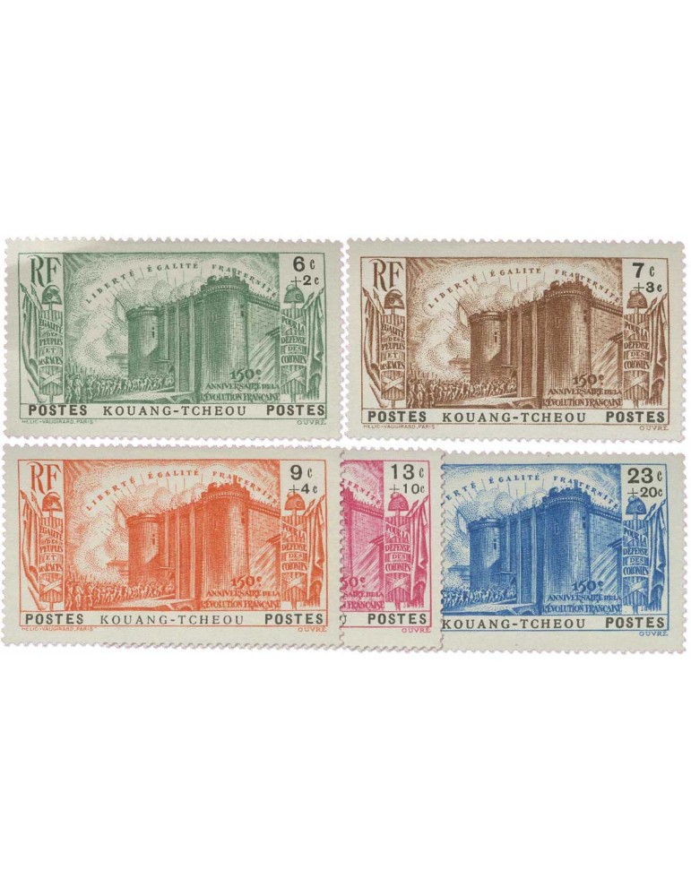 n° 120/124* - Timbre KOUANG-TCHEOU Poste