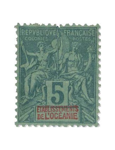 n° 1/13*/obl. - Timbre OCEANIE Poste 2