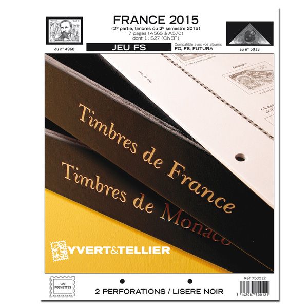 FRANCE FS : 2015 - 2E SEMESTRE (JEUX SANS POCHETTES)
