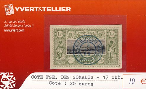 COTE DES SOMALIS - n° 17 Obl. COTE DES SOMALIS - n° 17 Obl.