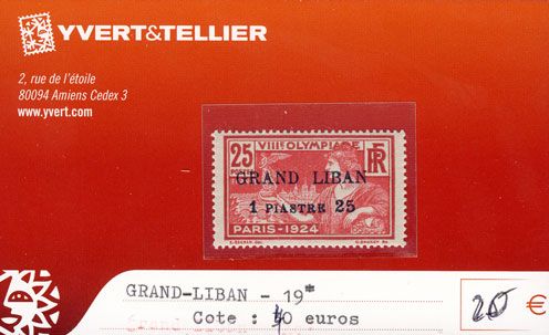 GRAND LIBAN - n° 19* GRAND LIBAN - n° 19*