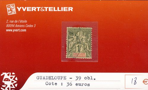 GUADELOUPE - n° 39 Obl. GUADELOUPE - n° 39 Obl.