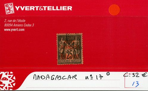 MADAGASCAR : n° 17 Obl. MADAGASCAR : n° 17 Obl.