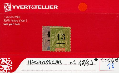 MADAGASCAR : n° 48/49* MADAGASCAR : n° 48/49*