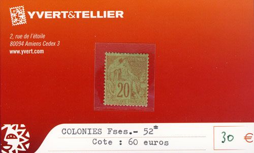 COLONIES FRANCAISES - n° 52* COLONIES FRANCAISES - n° 52*