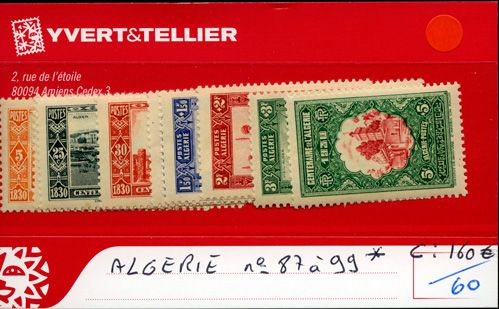 ALGERIE - n° 87/99* ALGERIE - n° 87/99*
