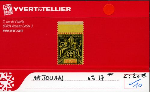 ANJOUAN - n° 17* ANJOUAN - n° 17*