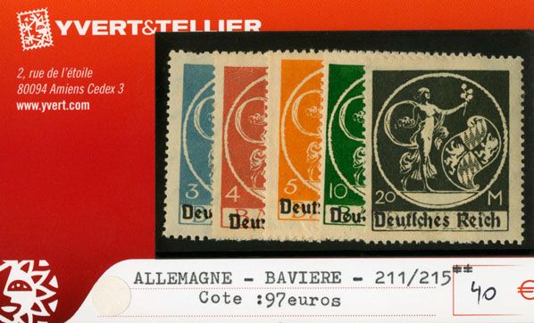ALLEMAGNE BAVIERE - n°211/215** ALLEMAGNE BAVIERE - n°211/215**