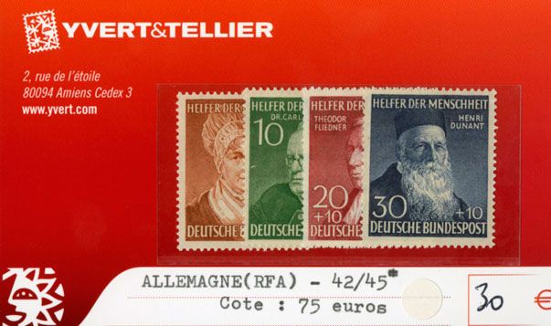 ALLEMAGNE FEDERALE - n°42/45* ALLEMAGNE FEDERALE - n°42/45*