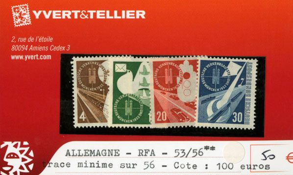 ALLEMAGNE FEDERALE - n°53/56** ALLEMAGNE FEDERALE - n°53/56**