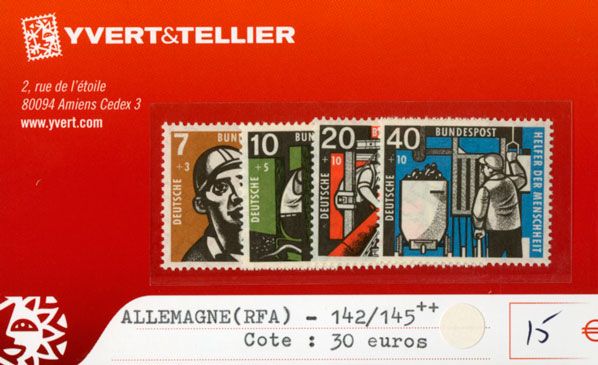 ALLEMAGNE FEDERALE - n°142/145 ** ALLEMAGNE FEDERALE - n°142/145 **