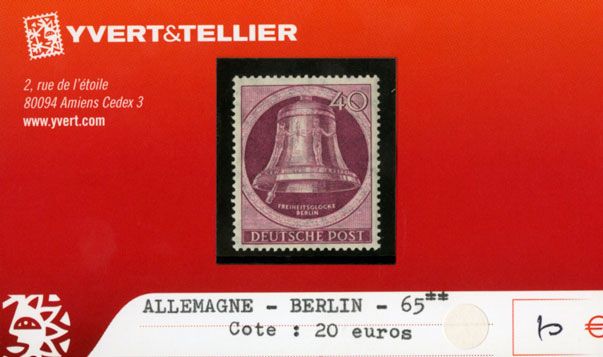 ALLEMAGNE BERLIN - n°65 ** ALLEMAGNE BERLIN - n°65 **