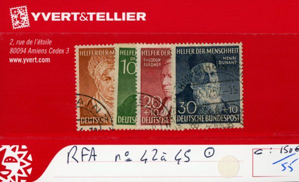 ALLEMAGNE FEDERALE - n°42/45 obl. ALLEMAGNE FEDERALE - n°42/45 obl.