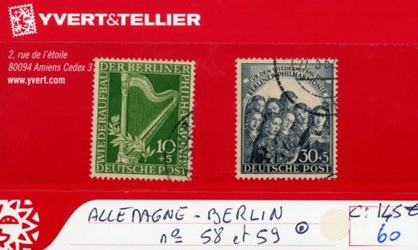 ALLEMAGNE BERLIN - n°58/59 obl. ALLEMAGNE BERLIN - n°58/59 obl.