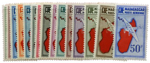 n°1/14* - Timbre MADAGASCAR Poste Aérienne n°1/14* - Timbre MADAGASCAR Poste Aérienne