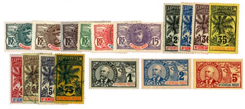 n°1/17*/(*)/obl. - Timbre HAUT SENEGAL Poste n°1/17*/(*)/obl. - Timbre HAUT SENEGAL Poste