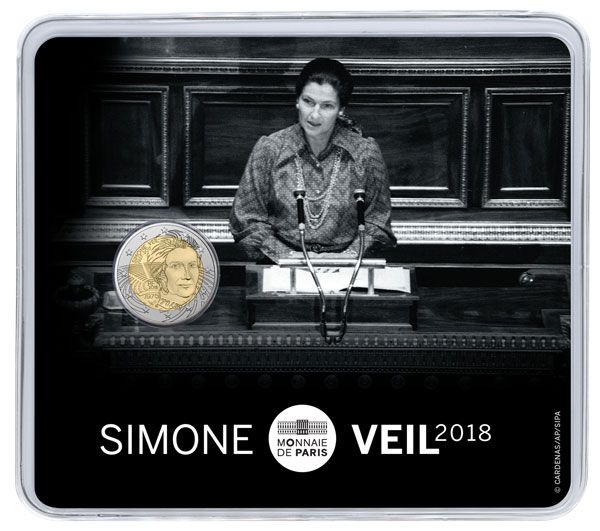 BU : 2 EURO COMMEMORATIVE 2018 : FRANCE (SIMONE VEIL) BU : 2 EURO COMMEMORATIVE 2018 : FRANCE (SIMONE VEIL)