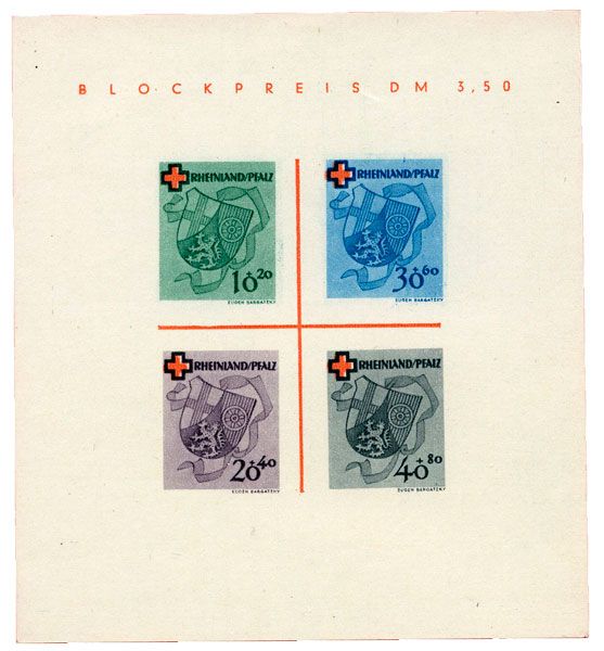 n°1* ND - Timbre ALLEMAGNE ETAT RHENO PALATIN Blocs et Feuillets n°1* ND - Timbre ALLEMAGNE ETAT RHENO PALATIN Blocs et Feuillets
