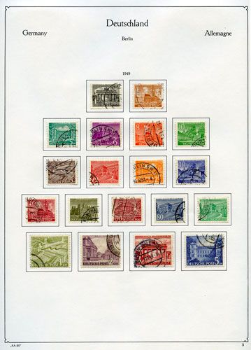 ALLEMAGNE BERLIN : Petite collection obl. 1949/1974 ALLEMAGNE BERLIN : Petite collection obl. 1949/1974